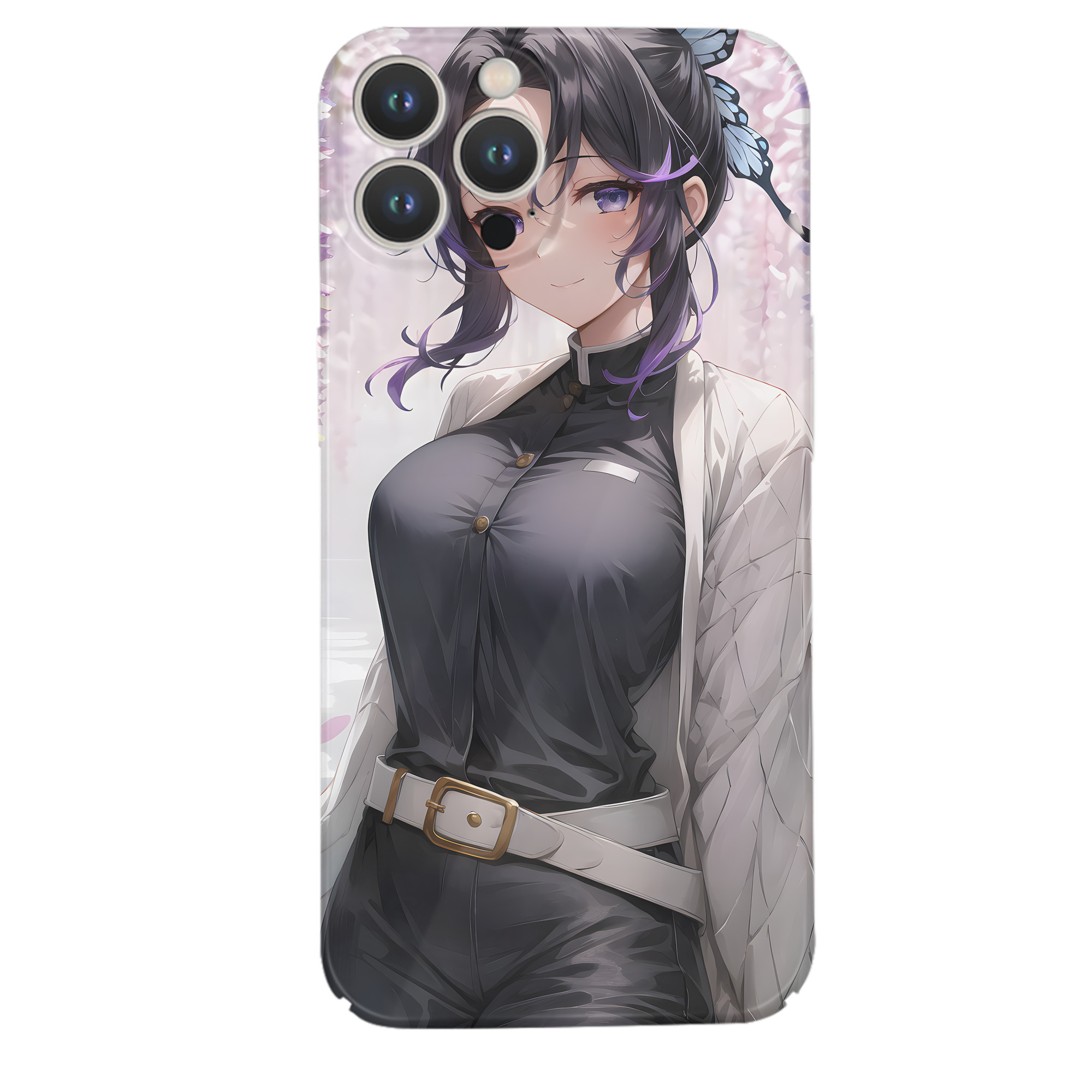 （画像用） 鬼滅の刃（きめつのやいば）蟲柱-胡蝶 しのぶ／こちょう しのぶ Kochou Shinobu 【iPhone 14シリーズ対応】ハードケース